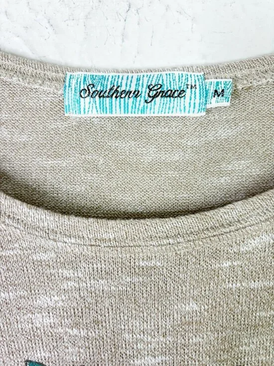 Southern Grace Medium Lightweight Soft Oversized Tunic Fall Sweater Top GUC - Picture 4 of 9